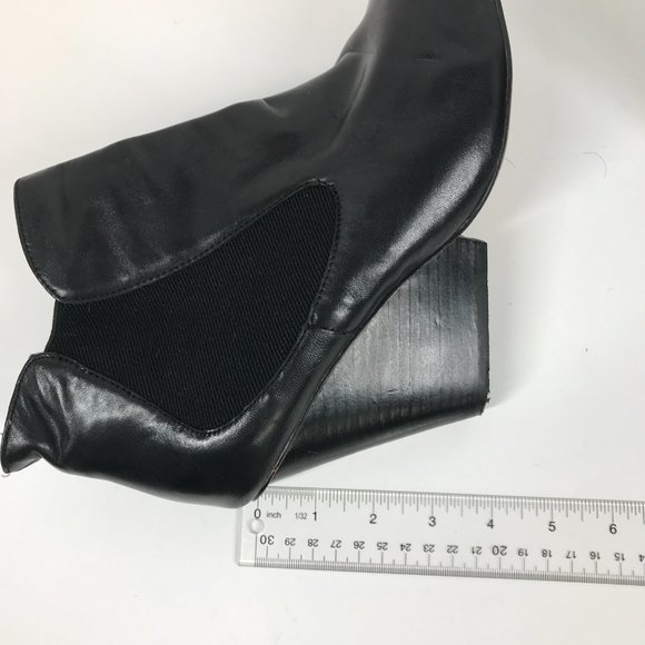 Steve by Steve Madden Black Leather Maliik Ankle boot - Picture 7 of 8